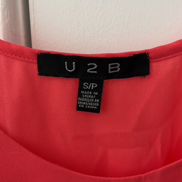 3 for $20 - U2B Pink Layered Roundneck Tank Top - Picture 5 of 5